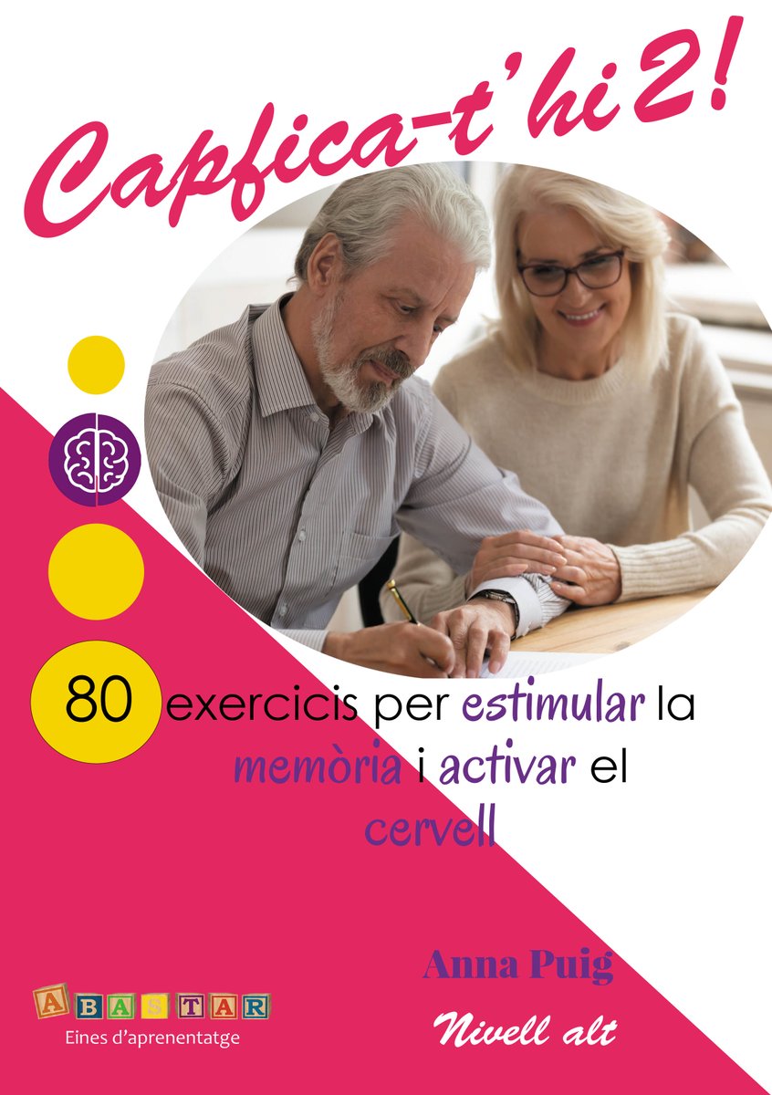 abastarmes's tweet photo. Ens heu demanat molt i molt un segon quadern de Capfica-t'hi!, de la Dra. Anna Puig, i ja els tenim quasi a punt. Els podeu encarregar a les vostres #llibreries i a primers de juliol ja els tindreu al vostre abast
#estimulaciócognitiva #memòria #exercicis https://t.co/uT1nXlc9Xd
