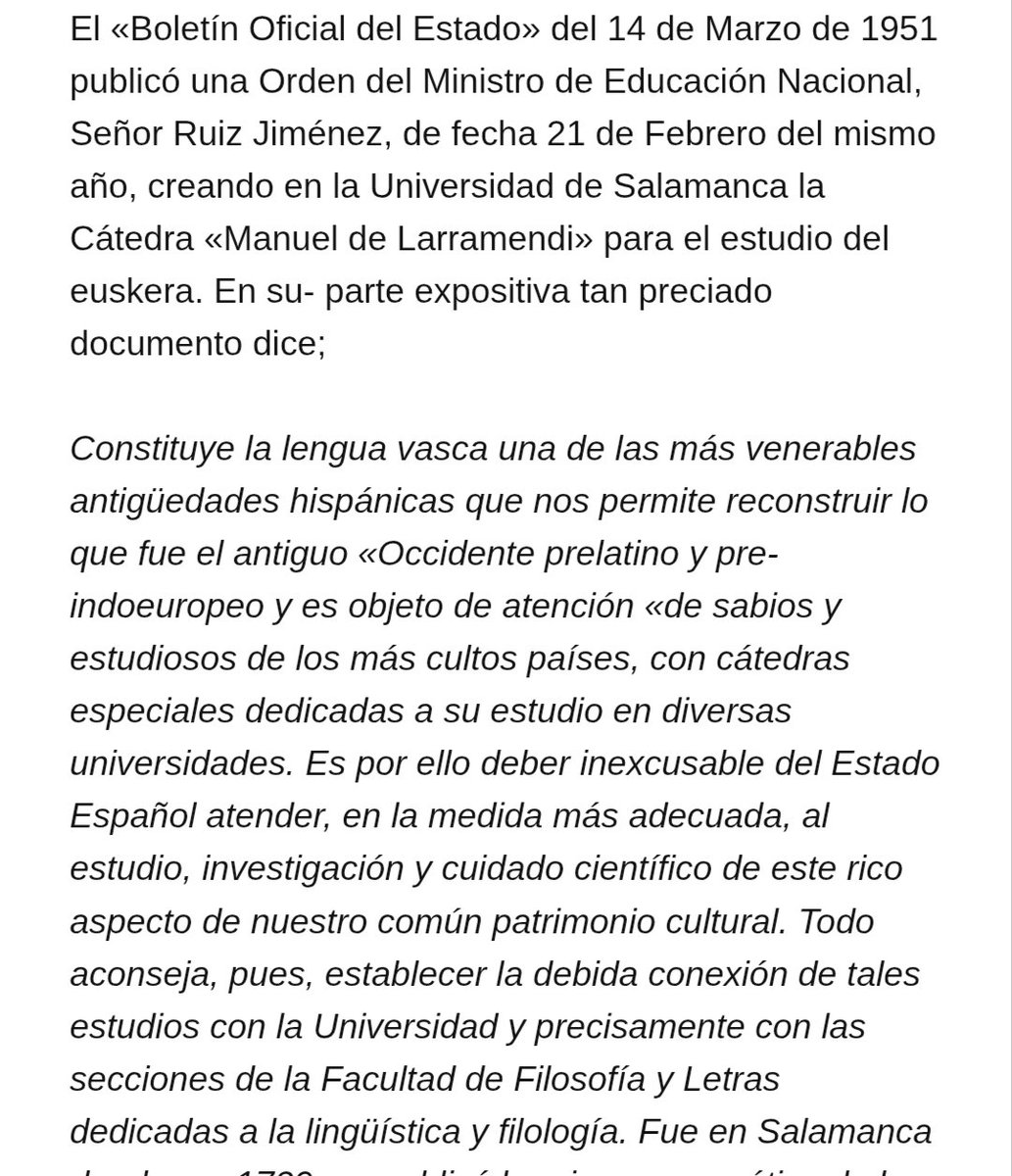 matihuelus's tweet photo. @JGC1898 En esa época se creo la primera cátedra de vasco de la historia de España. Y luego la segunda. Había manuales en español para aprender vascuence. Increíble cómo tenéis que inventar un pasado perseguido. Y lo aprendieron por presión social, por la misma que huyeron 200k vascos https://t.co/pscpLueqKf