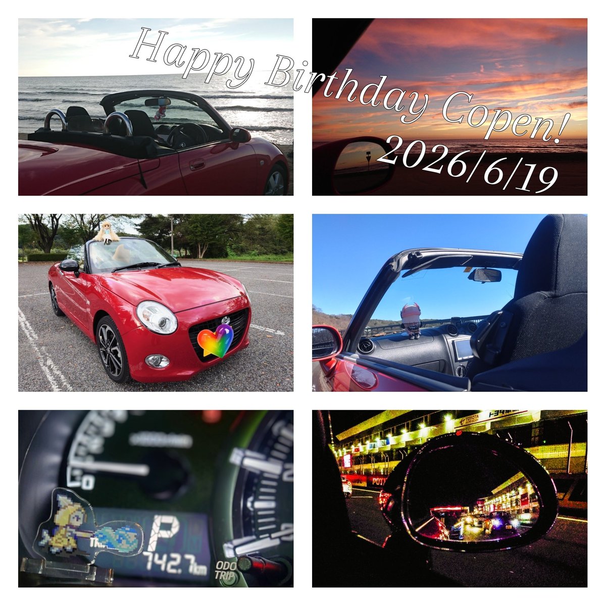 tukiusagi_doll's tweet photo. 今日はコペンの誕生日なのだそうだ
大好きな愛車です♥
これからもよろしくね
#Keep_it_OPEN https://t.co/ip9djuh7Z0