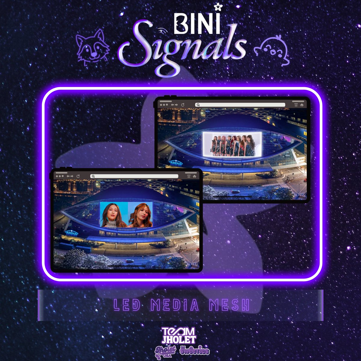 JLSweetiesUSA's tweet photo. 📡 ALL SIGNALS PROJECTS: REVEALED ✅

The transmission is complete. Every project for the BINI SIGNALS Concert has now been revealed! 💙💚

From food support, LED displays, barricade dress-ups, to concert entrance guides, these projects were made possible through the love and support of Sweeties and Blooms. ✨

If you spot any of our projects at MOA Arena, make sure to snap a photo, share it on your socials, and don’t forget to tag us! 📸🏷️
@JLSweetiesUSA @jl_sweeTICs 

We’d love to see your photos and experience the SIGNALS concert through your eyes. 🌸📡

See you at MOA, Blooms! Let’s make these signals impossible to miss. 💙💚 
#JHOLETSignals
#JHOLETSignalsMOA
#BINI_SIGNALS_TOUR
#JHOLET