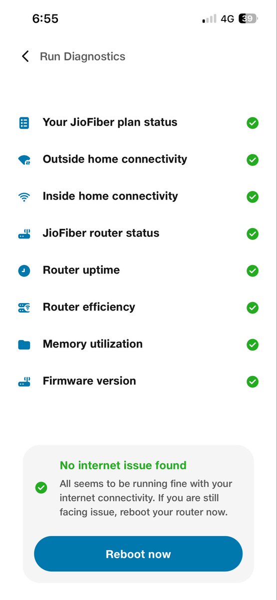 The_Designnn's tweet photo. @JioCare My Home internet is not working since morning. Extremely slow.

I made this post using Mobile data

And this is what your app shows. Does the below stats are real or just to make fool of user? https://t.co/XZyV8P1h6Q