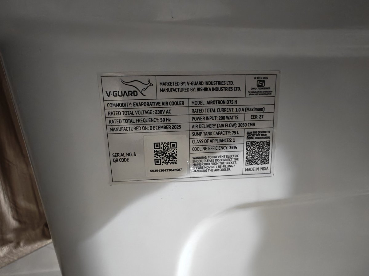 pandey_sarsij's tweet photo. I need an immediate replacement or a full refund. Kindly resolve this issue at the earliest.
@KochousephC
#VGuard #CustomerComplaint #PoorQuality #ConsumerRights https://t.co/fMNikKXTHP