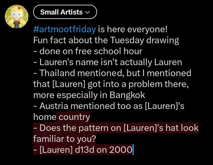 Tera_Post15's tweet photo. Another hint is on the 2nd and 3rd images
Tuesday drawing is 4th image
#artmootfriday https://t.co/64WjVxZzJw