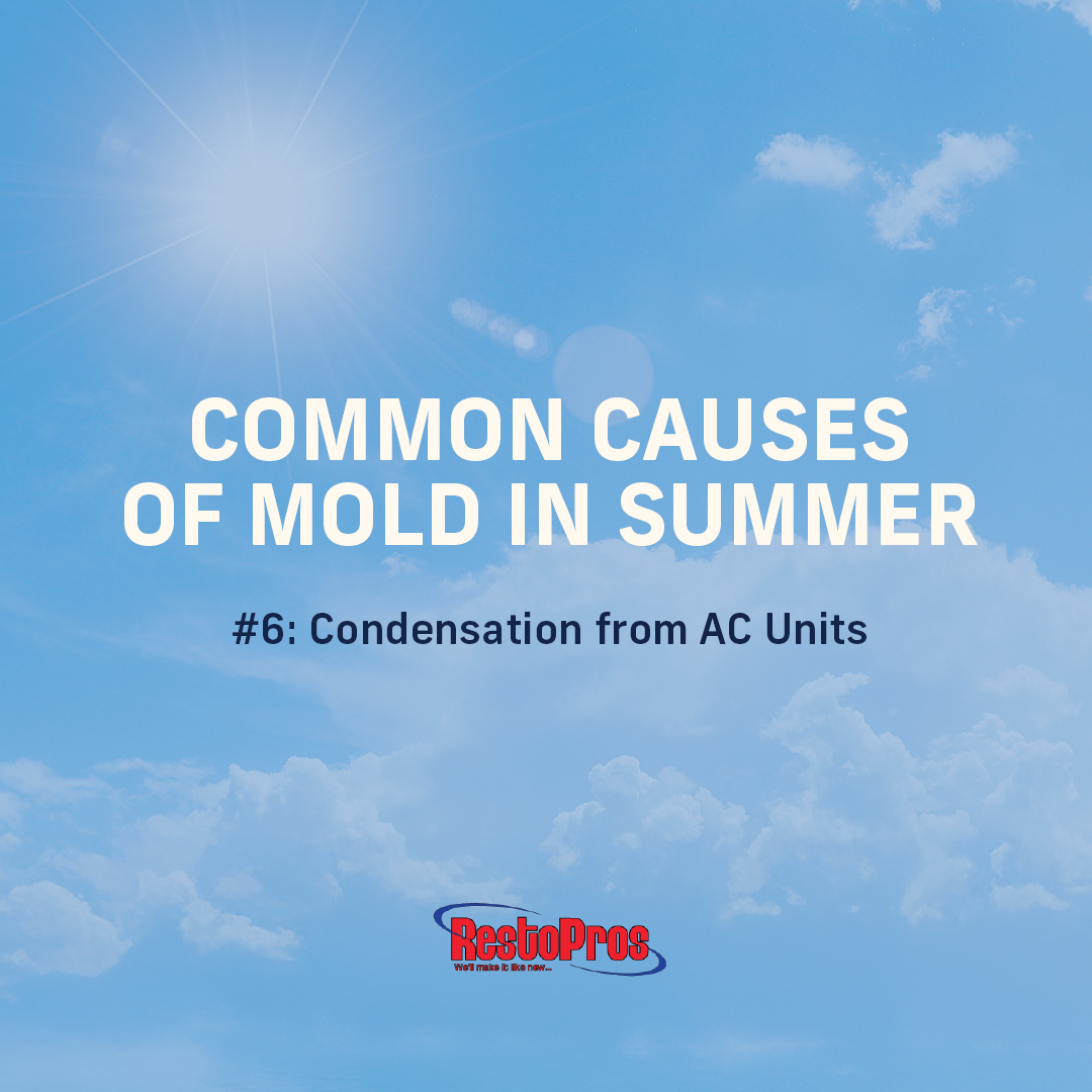 RestoPros's tweet photo. While air conditioners help lower humidity, they can also cause condensation to build up - especially if filters are clogged or drainage lines are blocked. https://t.co/DRLtekOPtc