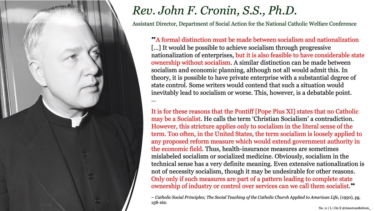 AmericanReform_'s tweet photo. What is the easiest way to ferret out libertarians among our ranks, i.e. those who defend the tenets of economic liberalism?

See if they refuse to uphold these two principles of Catholic economics:

1. The State and subordinate public-authorities are the “true and effective directing principle” of economic affairs, not free competition of corporations and individuals 

2. The State has the right (and often duty) to positively intervene in the economy to remedy various evils