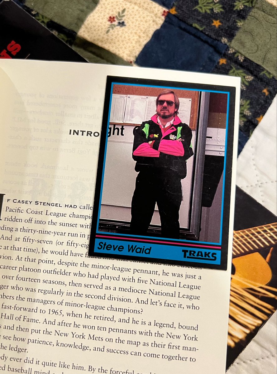 FredPetke's tweet photo. @TheSceneVault I use duplicate cards as bookmarks. This was today’s random pick for a new book. @stevewaid https://t.co/J91usBBMKc