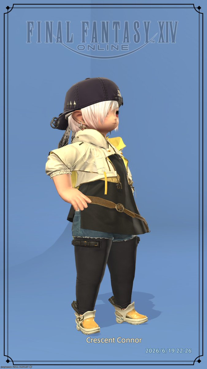 Crescent_FF14's tweet photo. ヒップストリート・キャップともいい感じです☺️
シワの具合とかすっごくよくできてます👍️
#FF14 #FFXIV #ネオシチズン・コスチュームセット https://t.co/uOcBu15Y8J