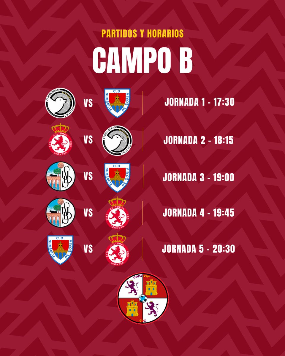 CopaTwCyL's tweet photo. ⏰ HORARIOS

Horarios oficiales de los partidos de la Fase Liga

Las semifinales se jugarán ambas a las 21:30 y la gran final a las 22:30 https://t.co/DH1rQbcsxQ