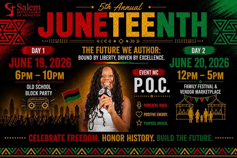 Revive_POC's tweet photo. BACK-TO-BACK FOR JUNETEENTH‼️

Hosting Salem Baptist Church of Abington 5th Annual Juneteenth Celebration: “The Future We Author” Old School Block Party from 6 PM – 10 PM‼️ @salem_abington https://t.co/4U3ASRnJf8