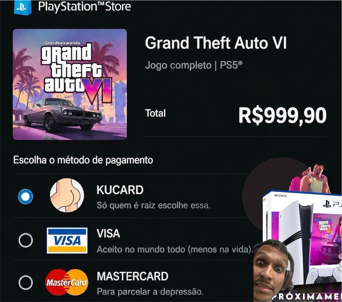 diegoroux20199's tweet photo. Ja saiu valor do gta 6? Você pagaria esse valor 

https://t.co/rfWSPGQC1f https://t.co/0uvJel62pc