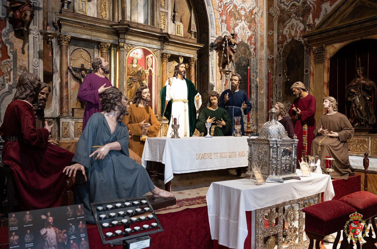 LaCenaSevilla's tweet photo. TITULARES | El Misterio de la Sagrada Cena se encuentra en la Capilla Sacramental durante la última fase de la intervención sobre el retablo mayor de los Terceros.

📷 @lselvatico https://t.co/7D9CyRAmam