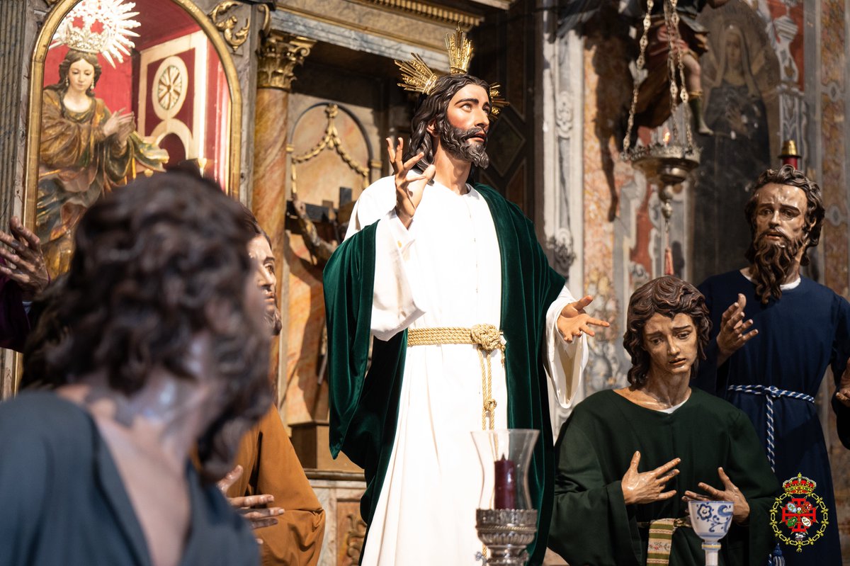 LaCenaSevilla's tweet photo. TITULARES | El Misterio de la Sagrada Cena se encuentra en la Capilla Sacramental durante la última fase de la intervención sobre el retablo mayor de los Terceros.

📷 @lselvatico https://t.co/7D9CyRAmam