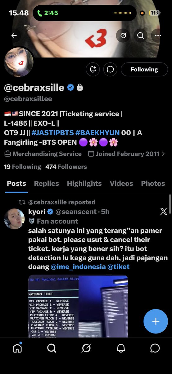 RPCL99's tweet photo. @7agustinerhy STOP NIPU YANG MAU BELI TIKET BTS YA!!

DIA NIPU YA, KETIPU 2.9jt dan TEMENKU 5.7jt SAMA AKUN INI YANG SUKA GONTA-GANTI USERNAME!!! 

REKENINGNYA ATAS NAMA ANDREAS DJENIUS
UOB no.rek 7543681303
No. Telepon 081958305373 https://t.co/XX0axcj5n6