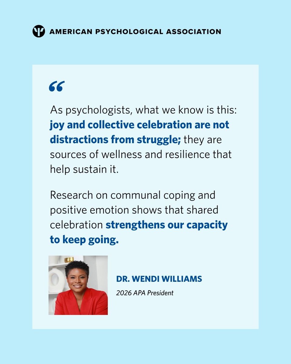 APA's tweet photo. Happy #Juneteenth! 

Today we remember, reflect, and celebrate with these words from APA President Dr. Wendi Williams. https://t.co/qaTgUtpPSk