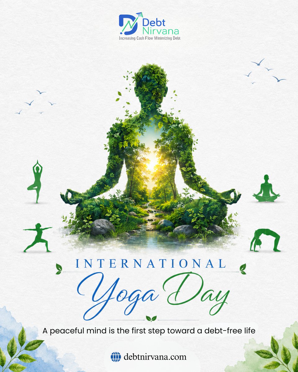 DebtNirvana's tweet photo. A peaceful mind is the greatest wealth you can possess.

Embrace the power of mindfulness, positivity, and well-being this International Yoga Day.
Happy International Yoga Day!

#InternationalYogaDay #DebtNirvana #InnerPeace #HealthyMind #WellnessJourney #YogaForLife https://t.co/bbhlmFNx0o