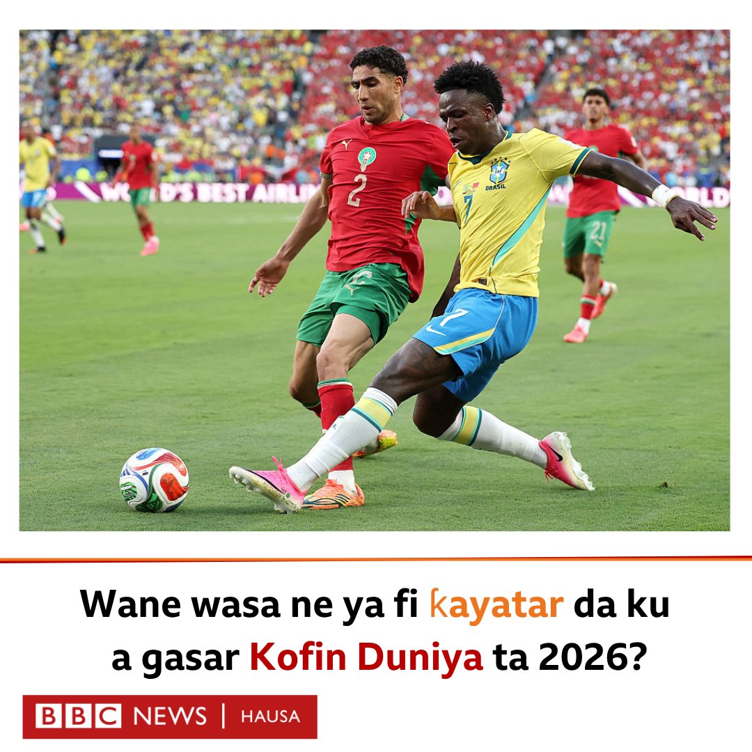 bbchausa's tweet photo. Zuwa yanzu an buga wasanni 48 a gasar ta Kofin Duniya da ake fafatawa a ƙasashen Amurka da Canada da kuma Mexico... https://t.co/LDtGS7FZ3v