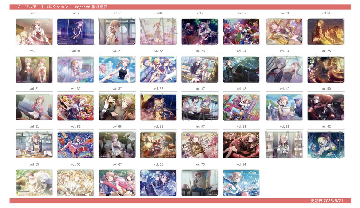 _prsk__list_'s tweet photo. プロジェクトセカイ カラフルステージ！ feat. 初音ミク 
ノーブルアートコレクション

Leo/need 
星乃一歌 天馬咲希 日野森志歩 望月穂波

#プロセカ 一覧 まとめ 求めリスト プロセカ 交換 譲渡 買取

⤵︎ https://t.co/xXXGu7aJpI