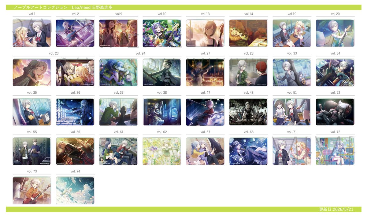 _prsk__list_'s tweet photo. プロジェクトセカイ カラフルステージ！ feat. 初音ミク 
ノーブルアートコレクション

Leo/need 
星乃一歌 天馬咲希 日野森志歩 望月穂波

#プロセカ 一覧 まとめ 求めリスト プロセカ 交換 譲渡 買取

⤵︎ https://t.co/xXXGu7aJpI