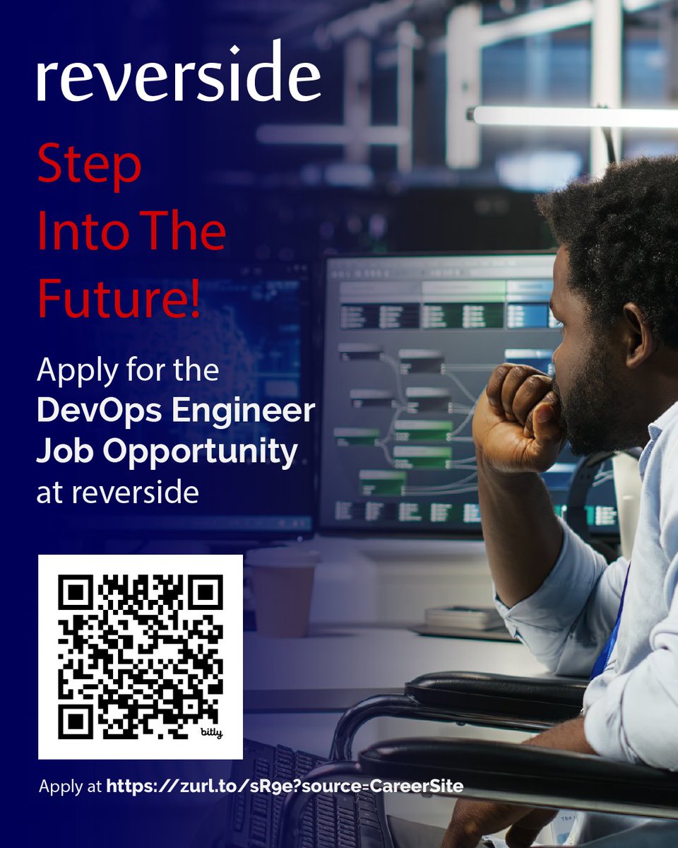 Reverside1's tweet photo. Exciting Opportunity for a DevOps Engineer!
For more information visit https://t.co/vR32sV1qyl or scan the QR code!
#reverside #wearehiring #devopsengineer #devopsjobs #sasaml #aml #financialcrimeprevention #devsecops #cicd #platformengineering #cloudengineering #kubernetes https://t.co/jEl37NFXpM