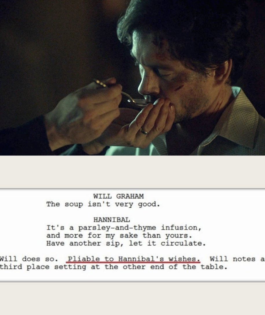 BiancoDell's tweet photo. Will always goes so entirely submissive around Hannibal whenever he doesn't wear his person suit. Just like Bedelia said: 

Completely naked. https://t.co/UGTWKdvGhg