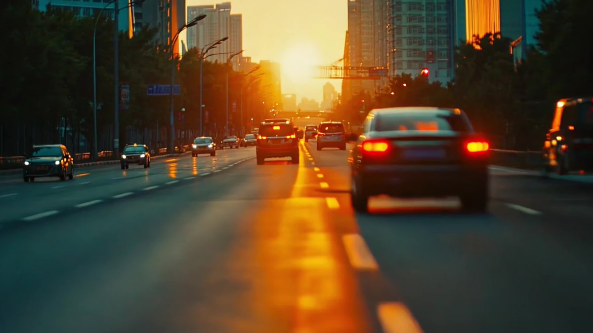 ChanVav's tweet photo. Sunset glow hits the city bike lane—random street magic that makes even a quick walk feel like a postcard. https://t.co/86oJcEJsCy