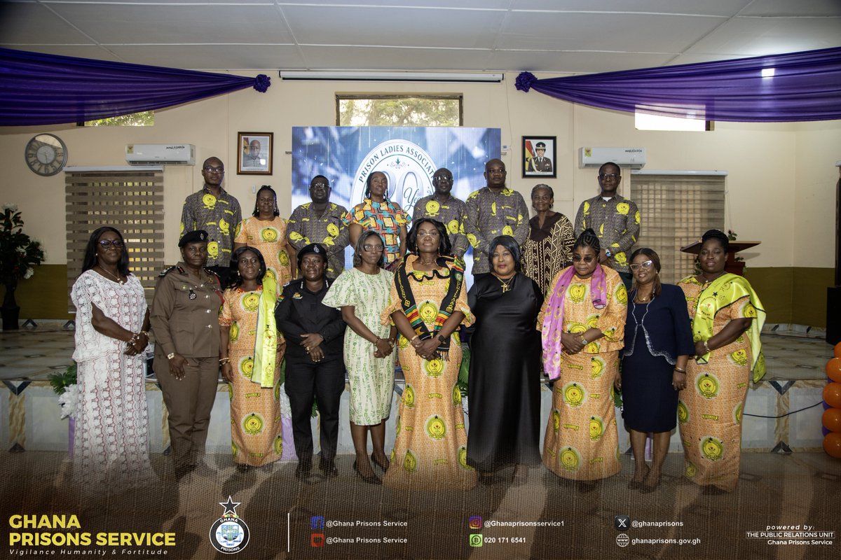 ghanaprisons's tweet photo. PRILAS HOLDS ANNUAL GENERAL MEETING

The Prisons Ladies Association (PRILAS) of the Ghana Prisons Service held its Annual General Meeting (AGM) at the VIP Hall of the Prison Officers’ Training School, Roman Ridge, on Thursday, 18th June 2026. https://t.co/uAo6Cr1q6M