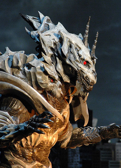 SprucePilot's tweet photo. I'm not s fan of final wars, but the one thing I will defend is Monster X. Such a great design all around. It's a shame that he's locked away as a form of Ghidorah. That's the only gripe I have. Too should've made him his own separate kaiju https://t.co/mCz4IBxJBC