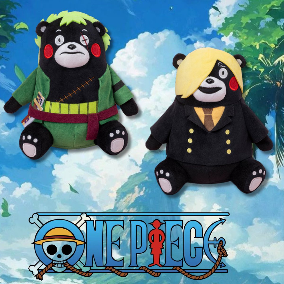 🌠New Release🌠 🧸One Piece x Kumamon - Sitting Plush Toy🧸 One