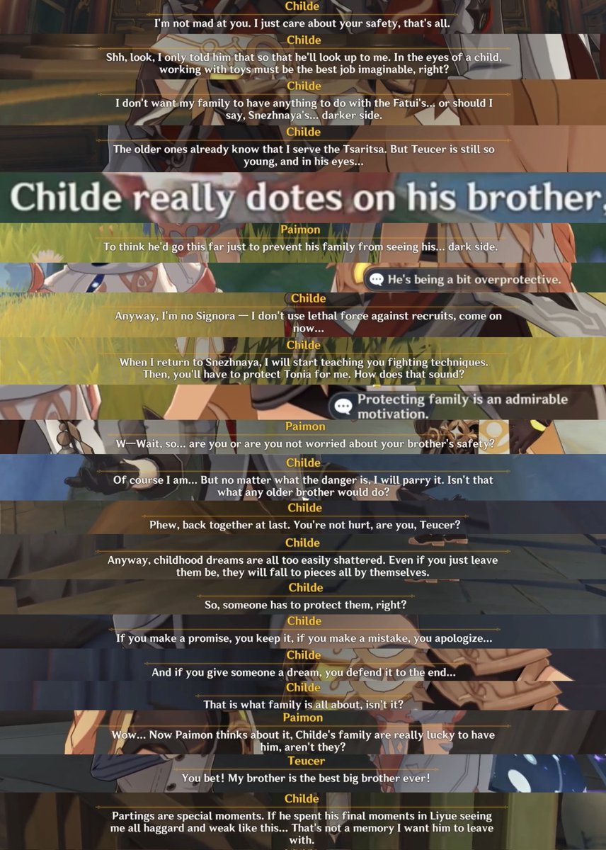 flowersfortali's tweet photo. it baffles me how people are now waking up to childe actually caring about the citizens when he's literally the same guy who was escorting refugees to safety in nod-krai, the one who saved fontainians from an all-devouring god, who said how summoning osial went largely (1/3) https://t.co/RYjEjbwYjR