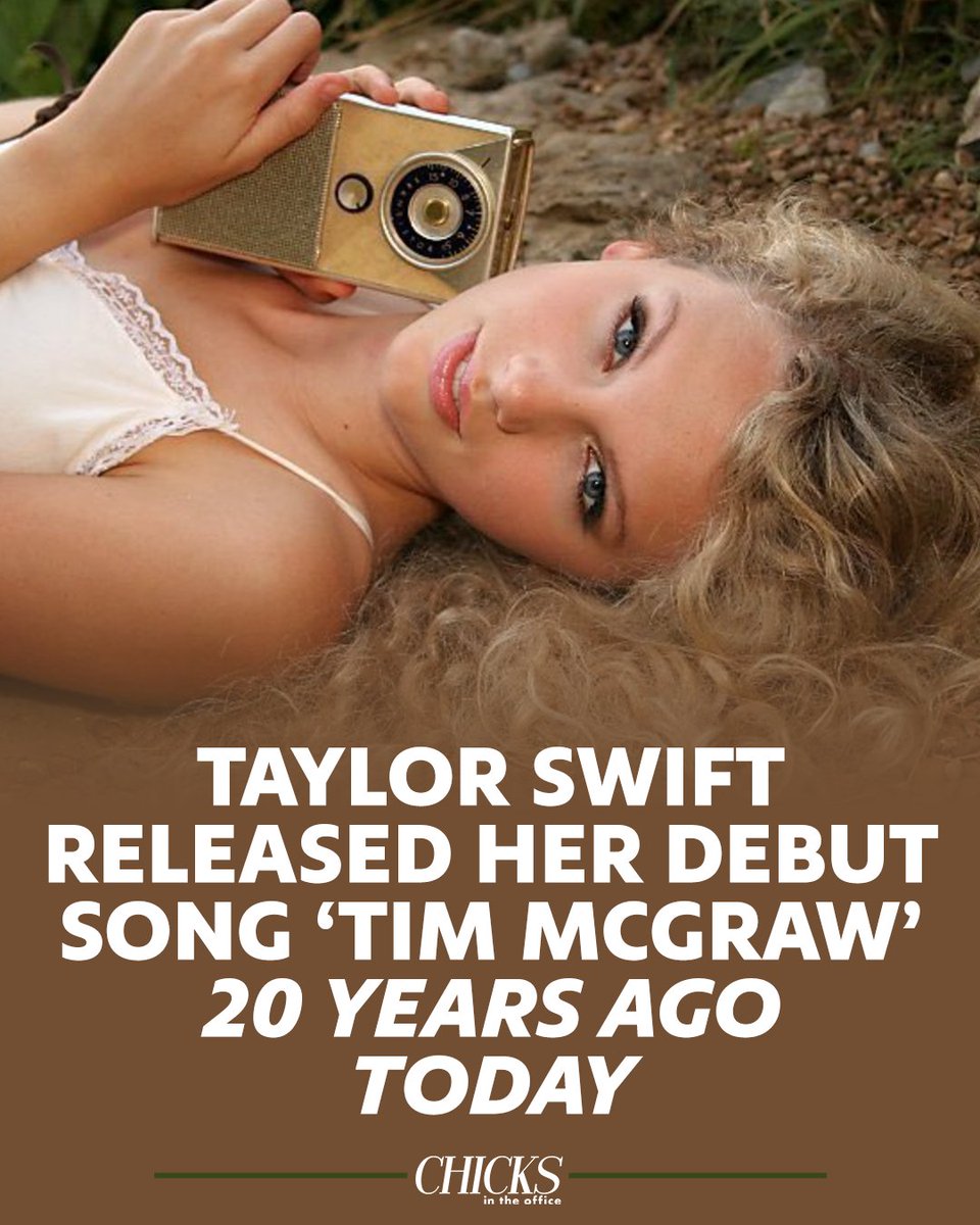 ChicksInTheOff's tweet photo. Taylor Swift released her first song 20 years ago today and our lives were never the same https://t.co/XgREOjZNbV