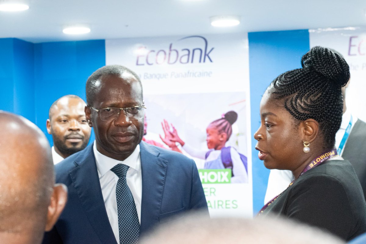 EcobankCameroun's tweet photo. Honoured to welcome Mr Louis Paul Motaze and Mr Yvon Sana Bangui to the Ecobank stand at Promote 2026.
A valuable opportunity to showcase our commitment to supporting businesses and financing growth across Cameroon.
#Promote2026 #Ecobank #Cameroon #BEAC #MINFI https://t.co/nvTAERlVQC