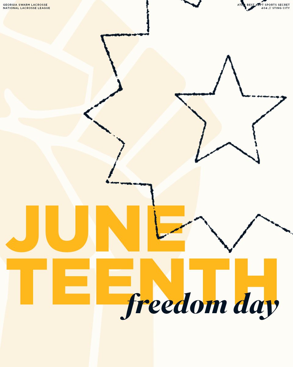 GeorgiaSwarmLAX's tweet photo. Today, we honor Juneteenth and its significance in our nation's history.

Wishing our community a meaningful day of reflection and celebration.🎉 https://t.co/ZWTy2HEdUC