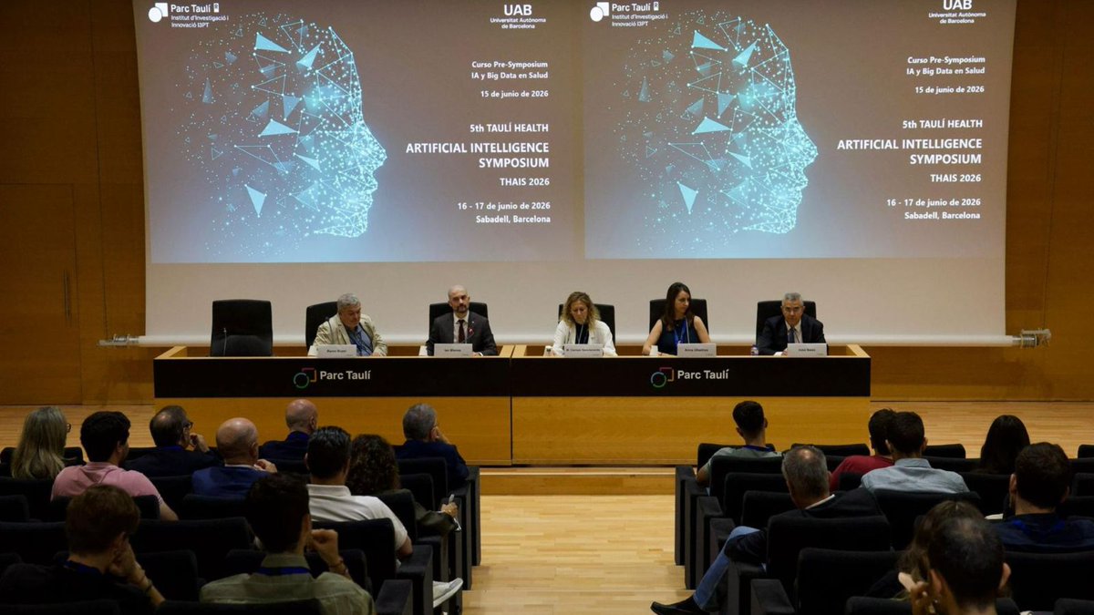 I3ptT's tweet photo. 🚀 La IA en salut, a debat en la segona Taulí Health AI Week!

Durant 3️⃣ dies, experts de primer nivell han compartit coneixement i experiències amb un objectiu comú: entendre com la IA pot generar un impacte real i segur en el sistema sanitari.

🔗 https://t.co/2eLlwKh8oo https://t.co/T42F14ZDmv