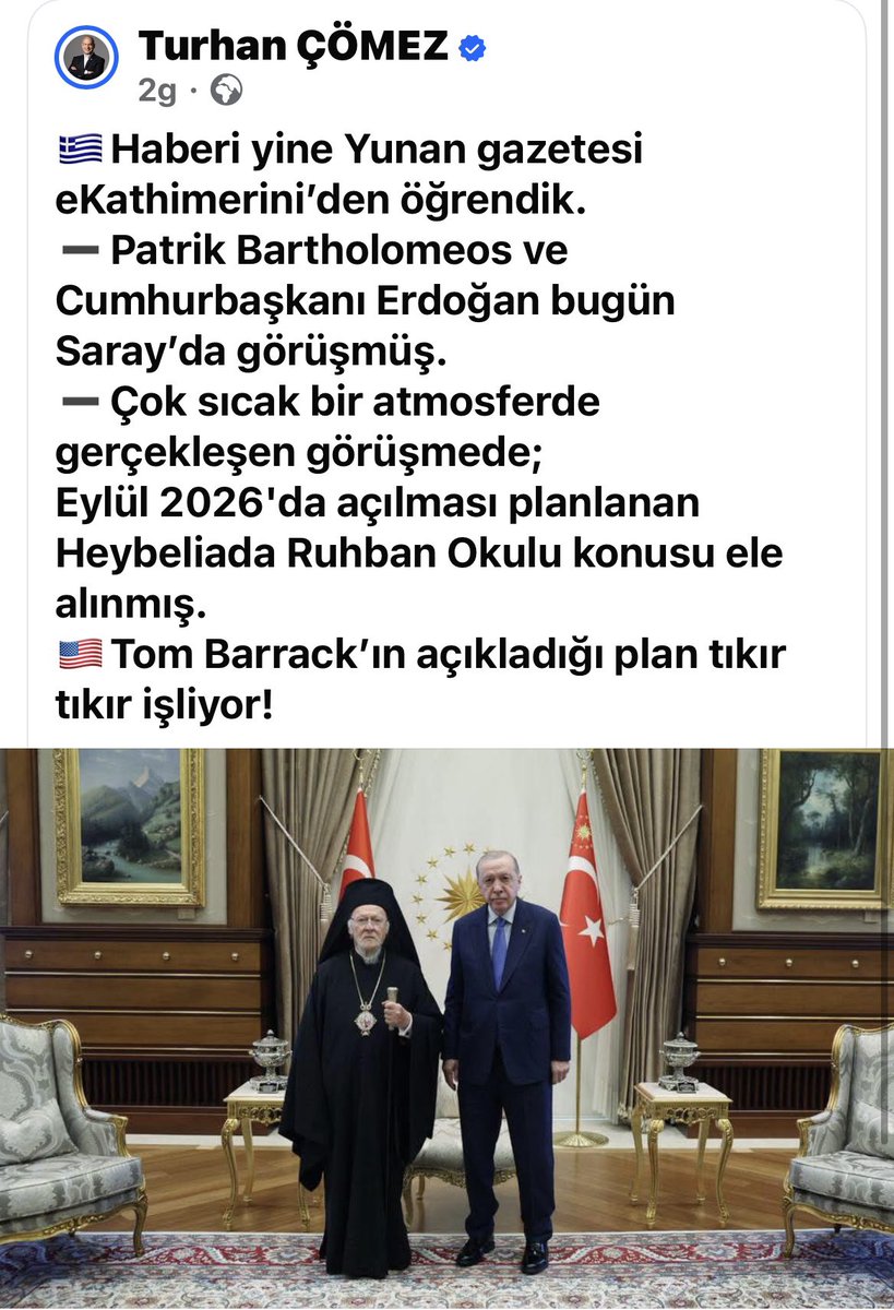 mavihesap1's tweet photo. @ErkAcarerTV Tayyip savunma sanayiyi geliştirdik diyor ama savaşarak kapatılan kiliseleri  ve ruhban okulunu açıyor.Savaşmadan veriyor açılım yaptı pkk yı affetti https://t.co/WyEpRaOg83