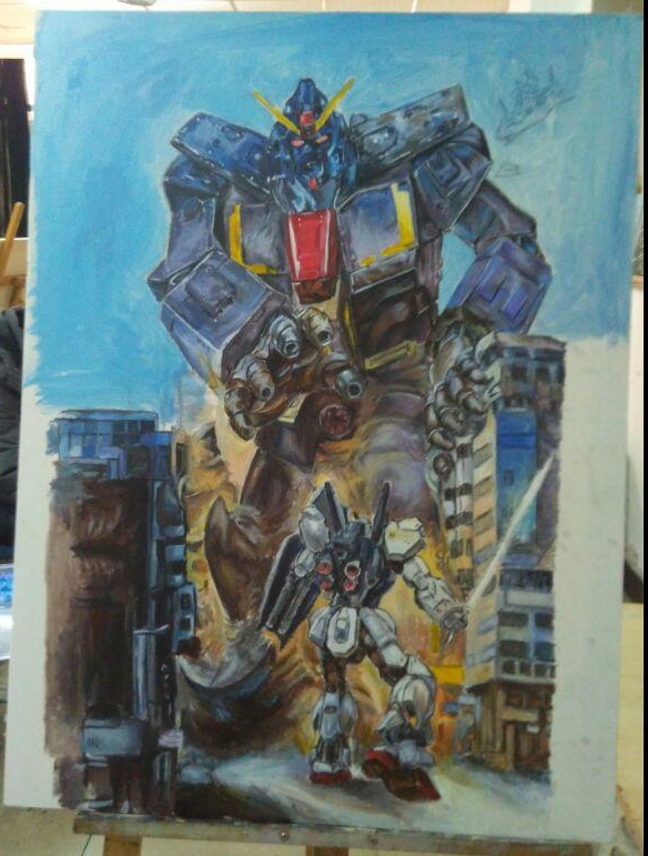 AIPC258's tweet photo. 紙に描いてた頃は、ほんと純粋に描くのが楽しかったなぁ。でもアクリル絵の具が服につくのがめっちゃ面倒だったけど……🤣🤣🤣 https://t.co/Kd4Pw5dw7N