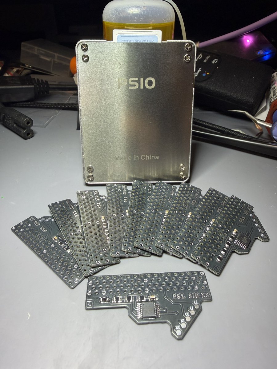 nosIndulgences's tweet photo. #PSX #PSIO #SIO_xS

As much as I hate to admit it, these aluminium ones from AE are built so much better than my originals, and they are fully “updatable” as well. 

Fabricated some lovely custom switch boards from the gracious @ConsoleMods who shared it openly. Thanks! https://t.co/SBhYqPqQ8u