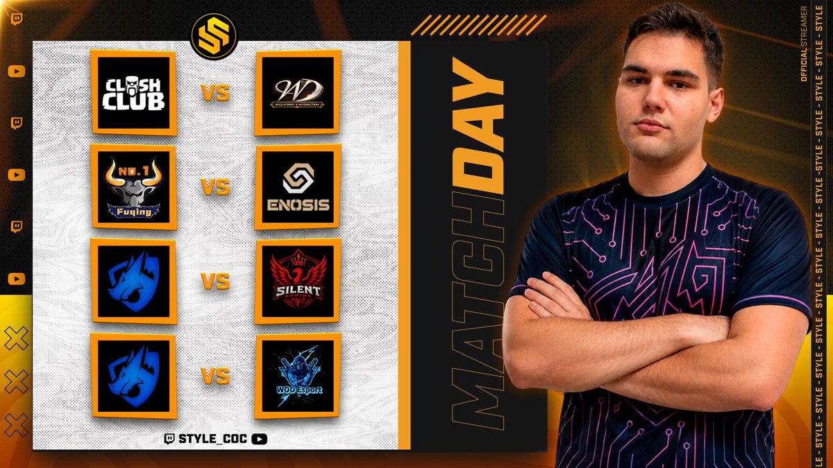 Style_coc's tweet photo. V I E R N E S ! 🥳

Maratón de Guerras para calentar para mañana! 😎

🏆 Pharmaholix - Elite War League - Krewe Cup

✅ Clash Club 🆚 Wild Direction
✅ FuChing NO.1 🆚 ENOSIS
✅ Team Elektros 🆚 Silent Gaming
✅ Team Elektros 🆚 WOD Esports

17:00🇪🇸 12:00🇦🇷 09:00🇲🇽

🟣 https://t.co/ElhfZjZPpN
🔴 https://t.co/bmm6GETLV7