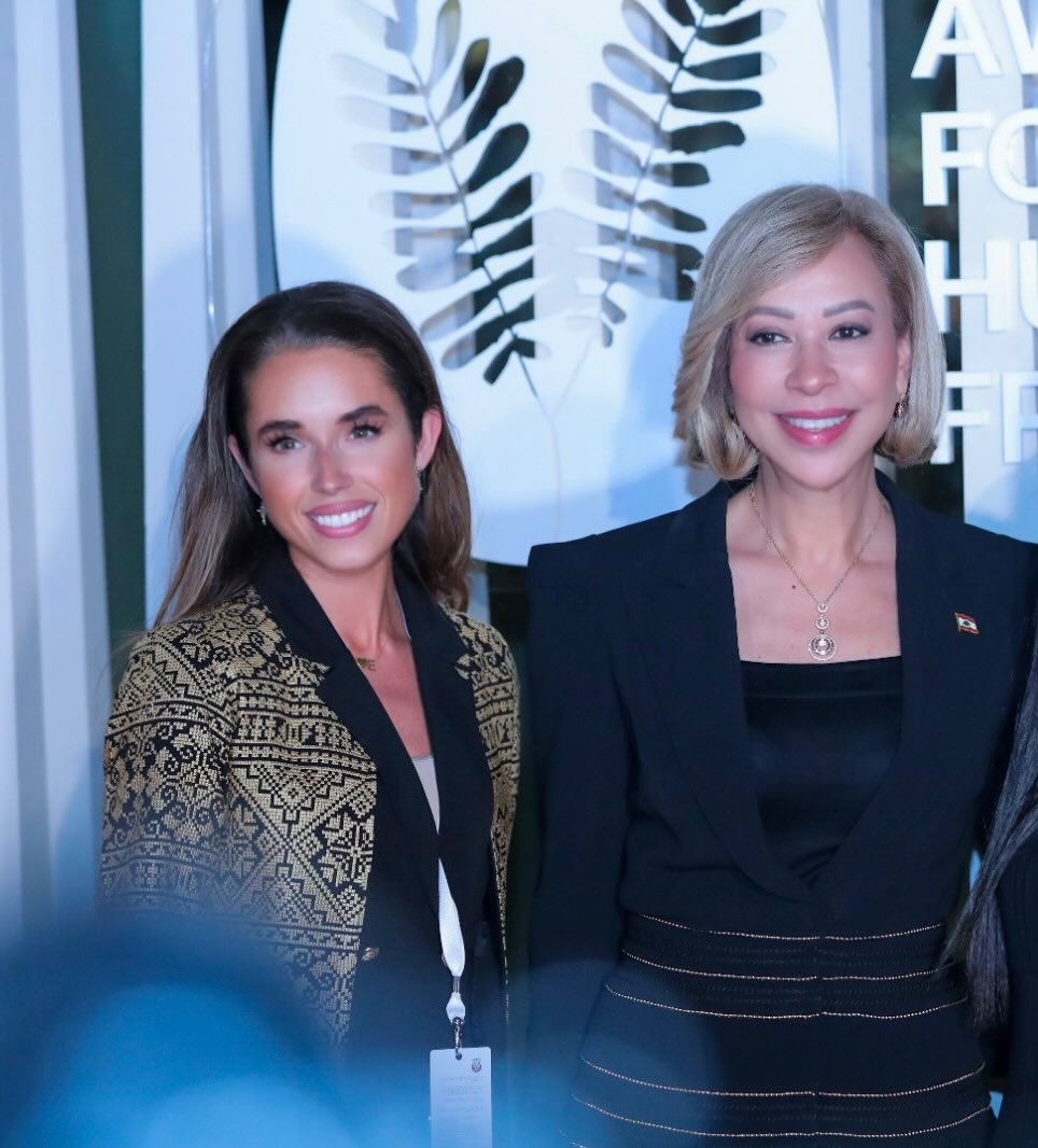 EmilyLJudd's tweet photo. With the First Lady of Lebanon 🇱🇧 Nehmat Aoun, wife of the only Christian head of state in the Middle East, Lebanese President Joseph Aoun † 🙏🏽 https://t.co/BFXEupPzTJ