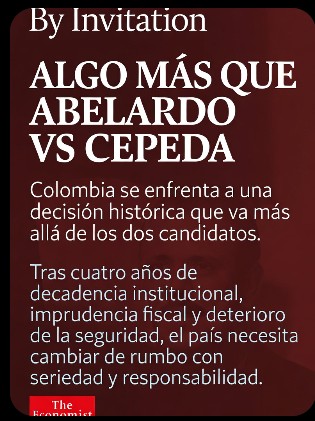 jairodeg1's tweet photo. IVAN DUQUE EN "THE ECONOMIST". https://t.co/4VYWWQn76n