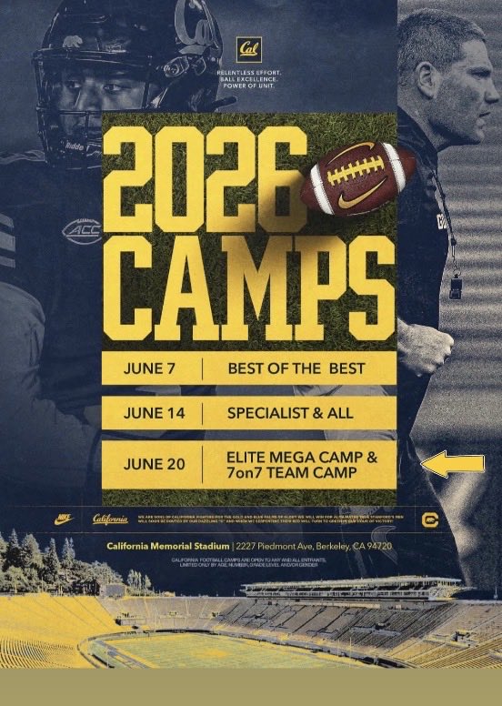 TheAdrianTamayo's tweet photo. 6’3 | QB | Co2030 | Folsom HS
Ready to compete @CalFootball tomorrow.
Time to work!
#AGTG #QB #ClassOf2030 #CalFootball #EarnedNotGiven
@NickRolovich @CoachLup @JordanSom_CAL @coachjmcdaniels @PatMcCann7 @Coach_Ike19 @Passing_Academy @Coltonjmerriman https://t.co/vmNKTYWzI1