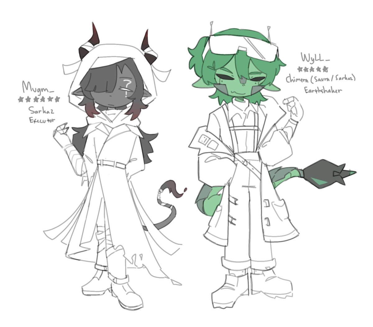 eurihaline's tweet photo. my interests too niche and so far apart 💔 self indulgent arknights au doods #thosewhonoes https://t.co/R6KgHNx7SO