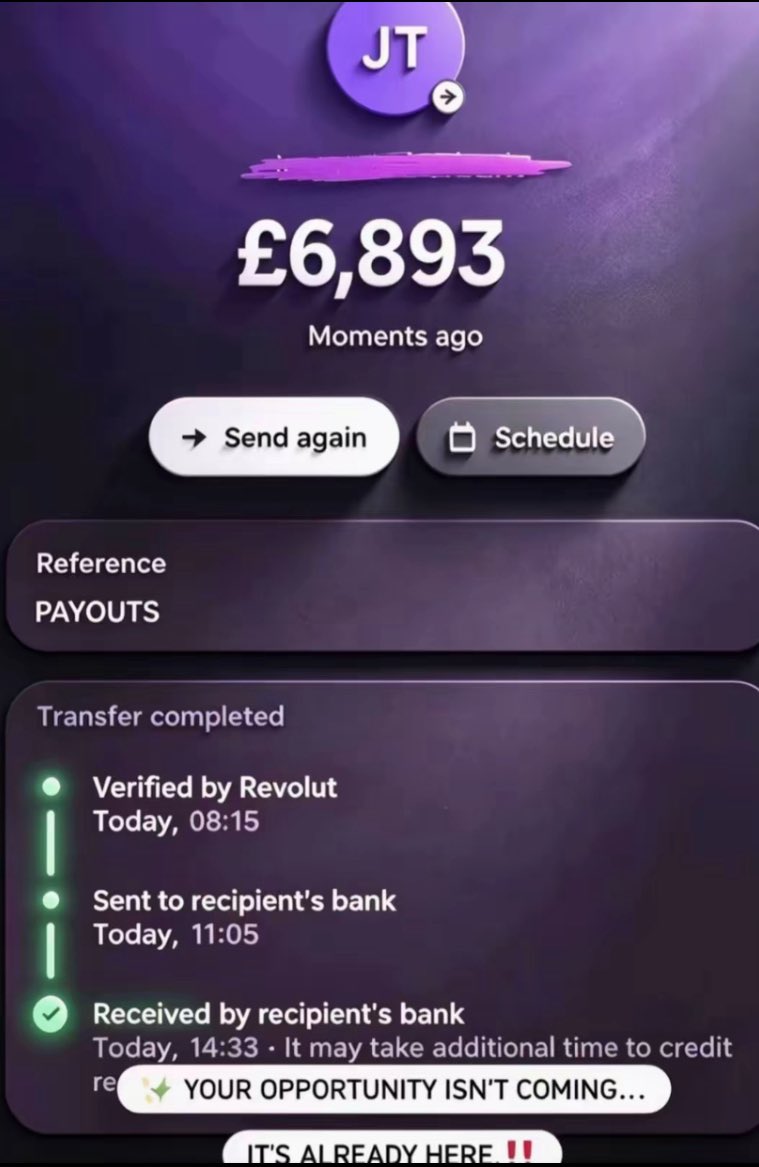 maddy__cheary's tweet photo. Successful customer ✅👏 this transaction will change your life around financially 💷💯get started now. DM for more info📥 https://t.co/1WK4Cc8lJ6