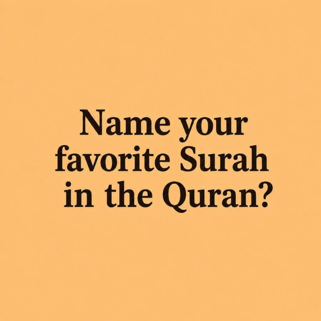 Cool_Ustaz's tweet photo. Name your favorite surah in the Qur'an

Me : Al Fatihah 😇 https://t.co/RjZ6ofhiOH