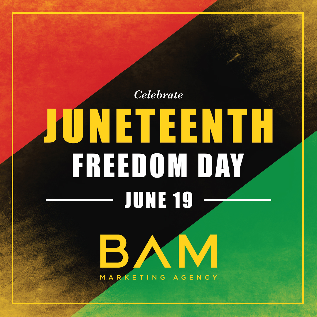 BAMMarketingSTL's tweet photo. Juneteenth, also known as Freedom Day, marks the end of slavery in the United States. Let's celebrate this day by promoting love and compassion towards anyone and everyone. https://t.co/7qr4Ur3OiJ