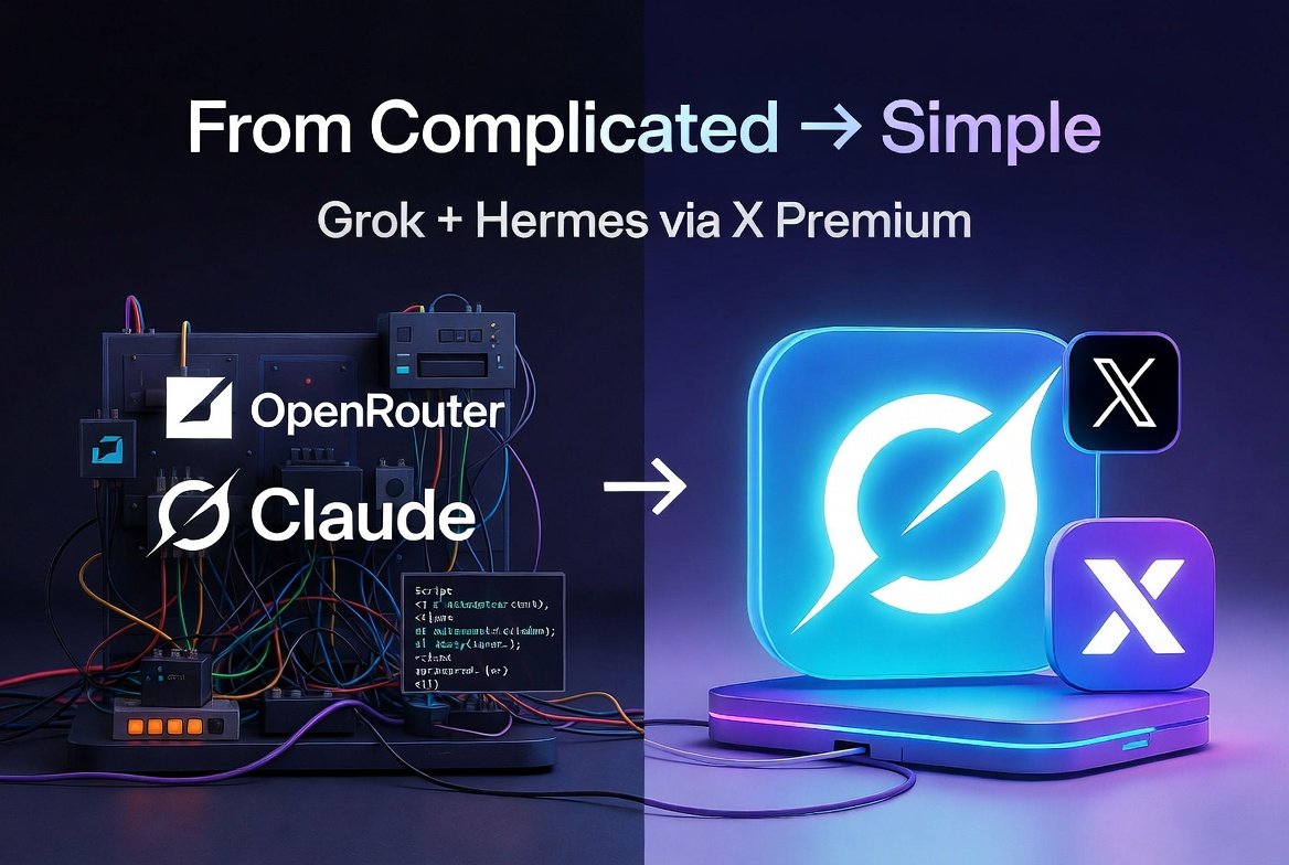 destra00's tweet photo. Gue Bikin Ghostwriter X Pakai Grok + Hermes (X Premium aja)

1/
Beberapa hari lalu gue liat orang bikin ghostwriter pake Claude + OpenRouter + script Python. Kerjanya rapi, tapi gue mikir… kenapa harus ribet gitu? https://t.co/60zHkeS6cx