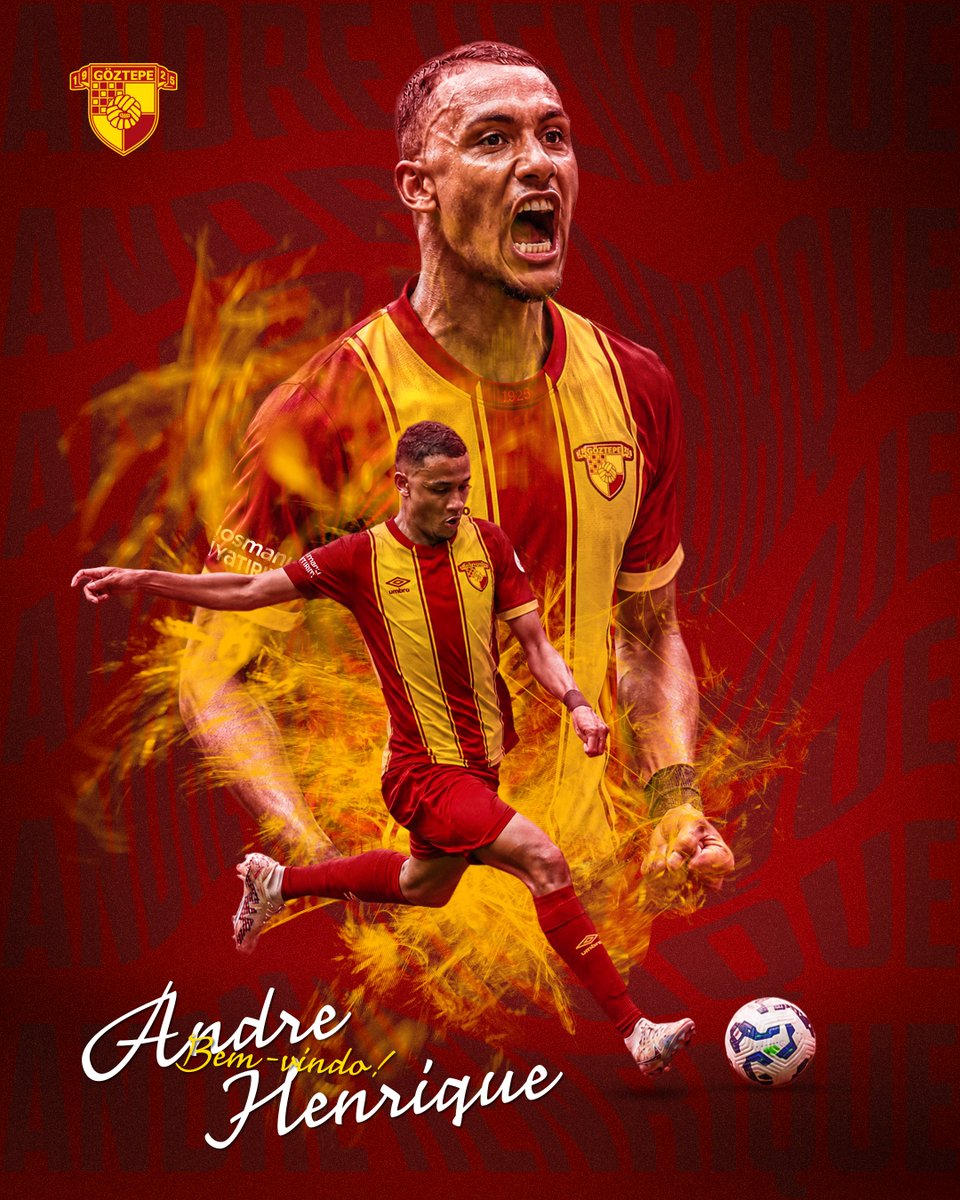 Goztepe's tweet photo. Andre Henrique Göztepe'mizde! 💛❤️

Kulübümüz, Brezilyalı hücum oyuncusu Andre Henrique ile 4+1 yıllık sözleşme imzaladı.

Andre Henrique joins Göztepe! 💛❤️

Our club has signed Brazilian forward Andre Henrique on a 4+1-year contract.

https://t.co/3ZUB5qQYsH

#Göztepe https://t.co/XEwIiqpxyF