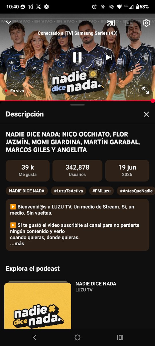 FloApricano's tweet photo. @nadiedicenada_   #nadiedicenada
Nunca nadie va a entender que Luzu es amor, familia y unión.
Todos nos podemos equivocar, él supo actuar en consecuencia. Y pocos tienen los huevos que tiene el.
Un besito para todos los que nos quieren bajar y no saben cómo hacer. https://t.co/Q38GtqxCuz