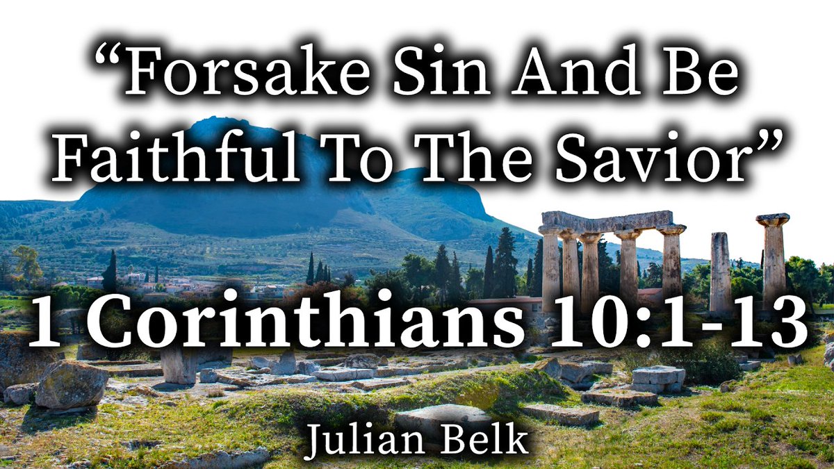 GraceChurch_TX's tweet photo. "Forsake Sin And Be Faithful To The Savior"
1 Corinthians 10:1-13
June 14, 2026
Julian Belk
https://t.co/1n51pldL4E https://t.co/hTFOdsYtBH