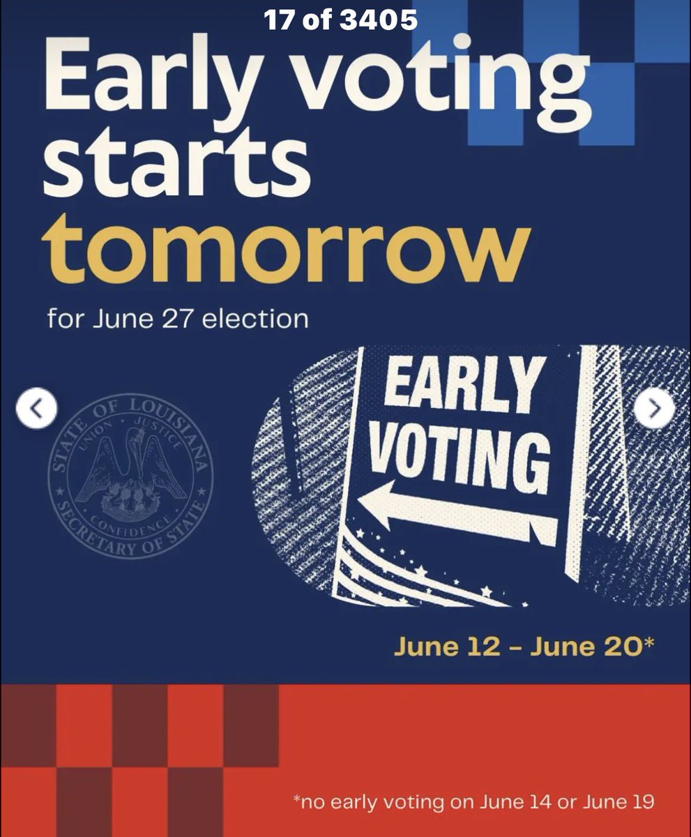 JMeaux70508's tweet photo. #GeauxVote #Louisiana #GoVote and Vote @fleming4senate. Early voting ends tomorrow… https://t.co/I5Or9M6dtY
