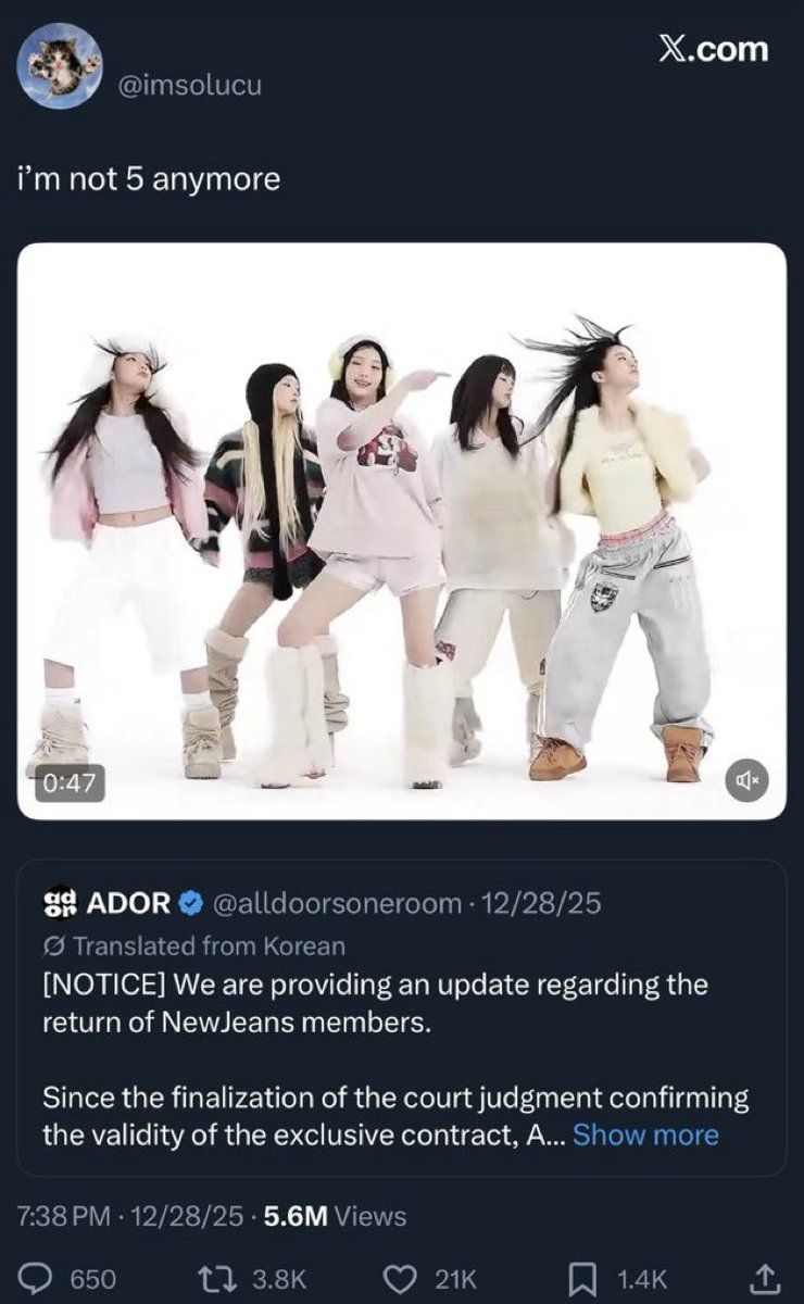 4Amberjeans's tweet photo. Yall cant pay me to care about any of those members going on hiatus when this was them when Danielle got kicked https://t.co/2yMS2YznFD